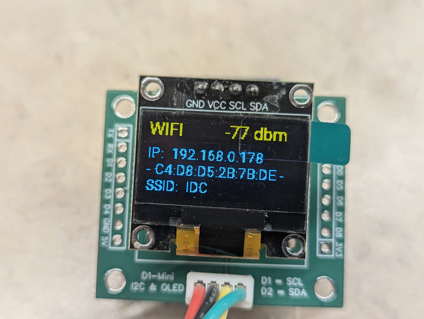 D1-Mini OLED Kit for Breakout Boards